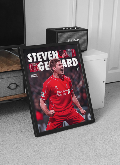 Steven Gerrard 'Anfields Warrior' Poster