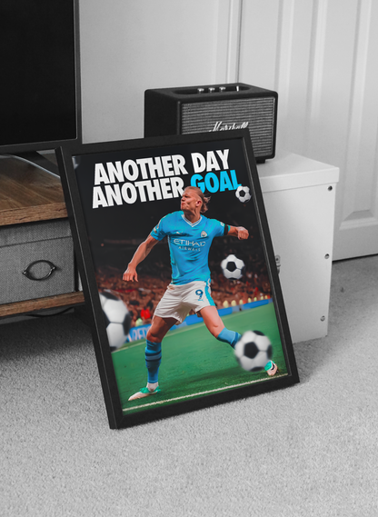 Erling Haaland 'Another Day Another Goal' Poster