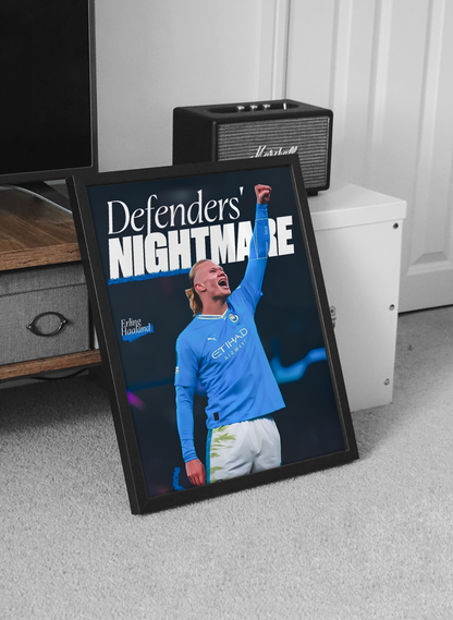 Erling Haaland 'Defenders Nightmare' Poster