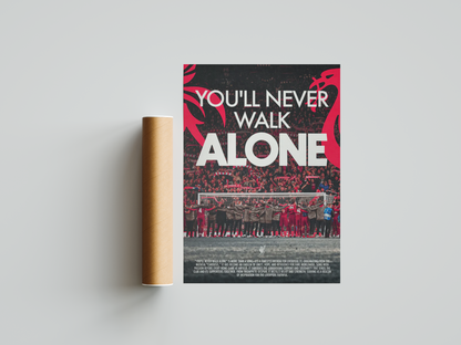 Poster „You’ll Never Walk Alone“ des Liverpool FC