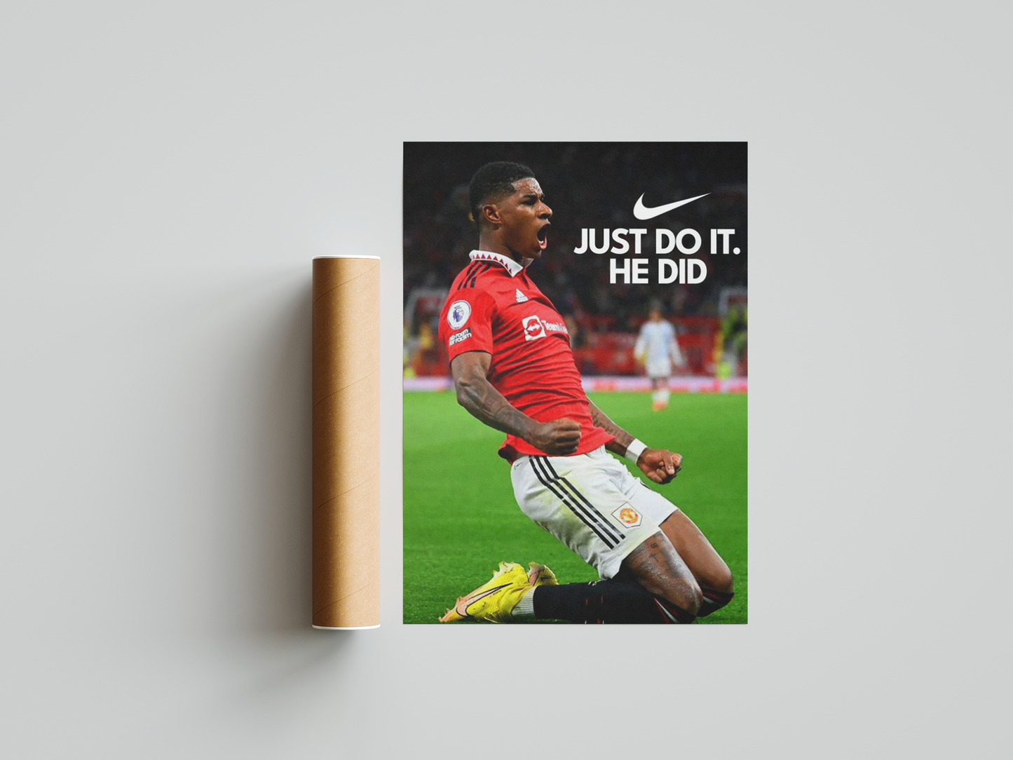 Marcus Rashford „Er hat es getan“-Poster