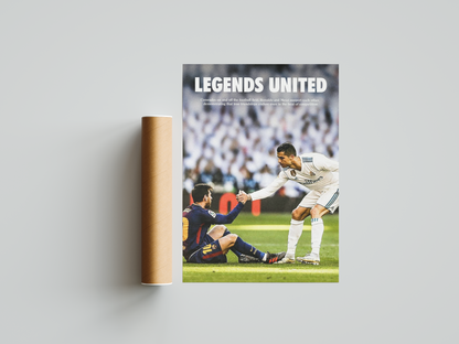 Messi & Ronaldo 'Legends United' Poster