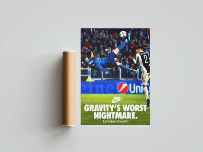 Cristiano Ronaldo „Gravitys Nightmare“-Poster