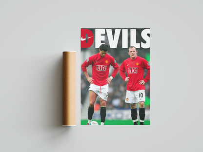 Ronaldo & Rooney 'Devils' Poster