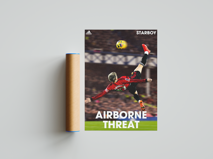 Garnacho 'Airborne Threat' Poster