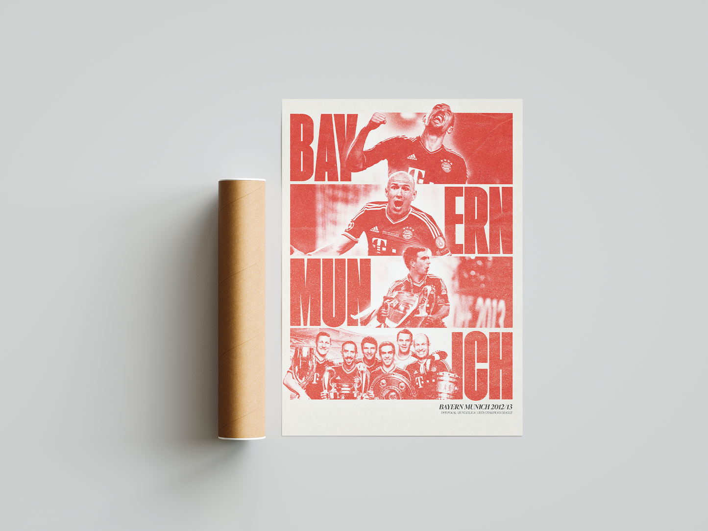 Bayern Munich 2012/13 Champions Poster