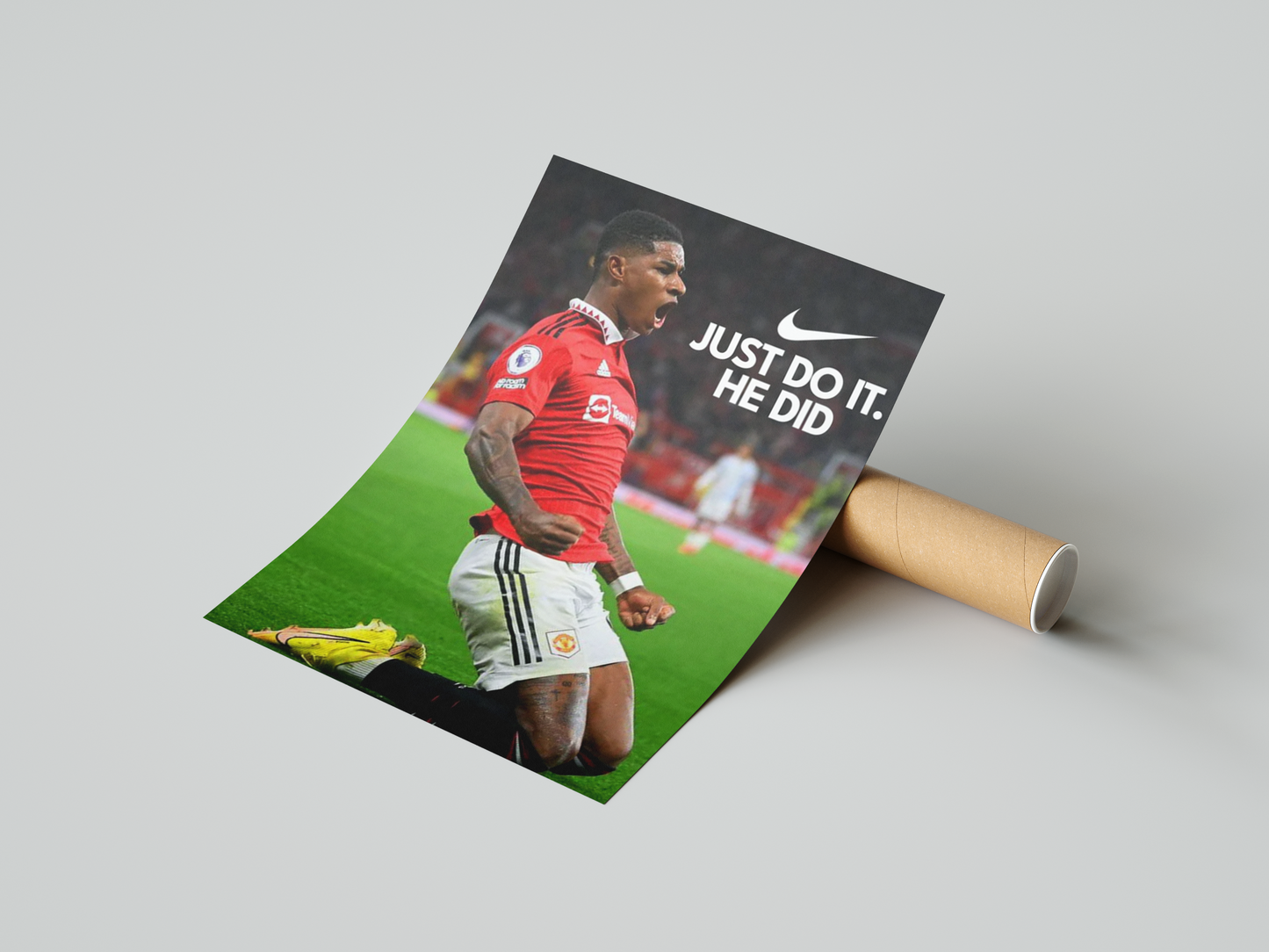 Marcus Rashford „Er hat es getan“-Poster