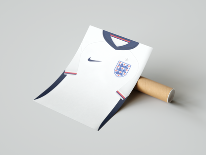 England EM 2024 Heimtrikot Poster