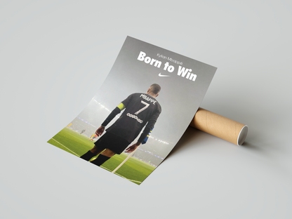 Kylian Mbappé „Born To Win“-Poster