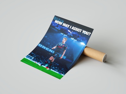 De Bruyne „Wie kann ich Ihnen helfen?“ Poster