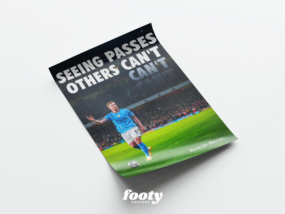 Kevin De Bruyne 'Seeing Passes' Poster