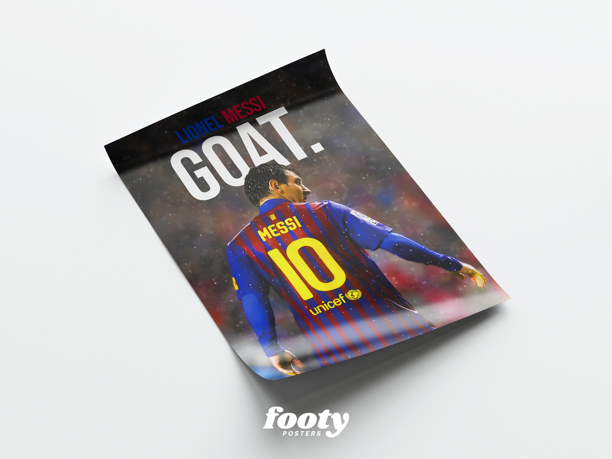 Lionel Messi 'GOAT' Poster