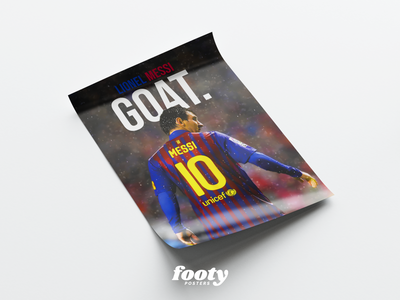 Lionel Messi 'GOAT' Poster