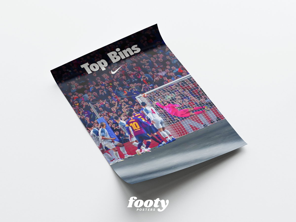 Lionel Messi 'Top Bins' Poster