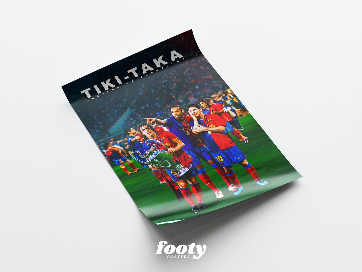 Puyol, Henry & Messi 'Tiki Taka' Poster