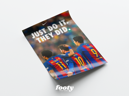 Poster Messi, Suárez und Neymar Jr.