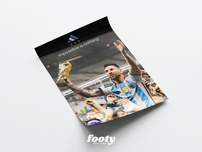 Lionel Messi WM 'GOAT' Poster