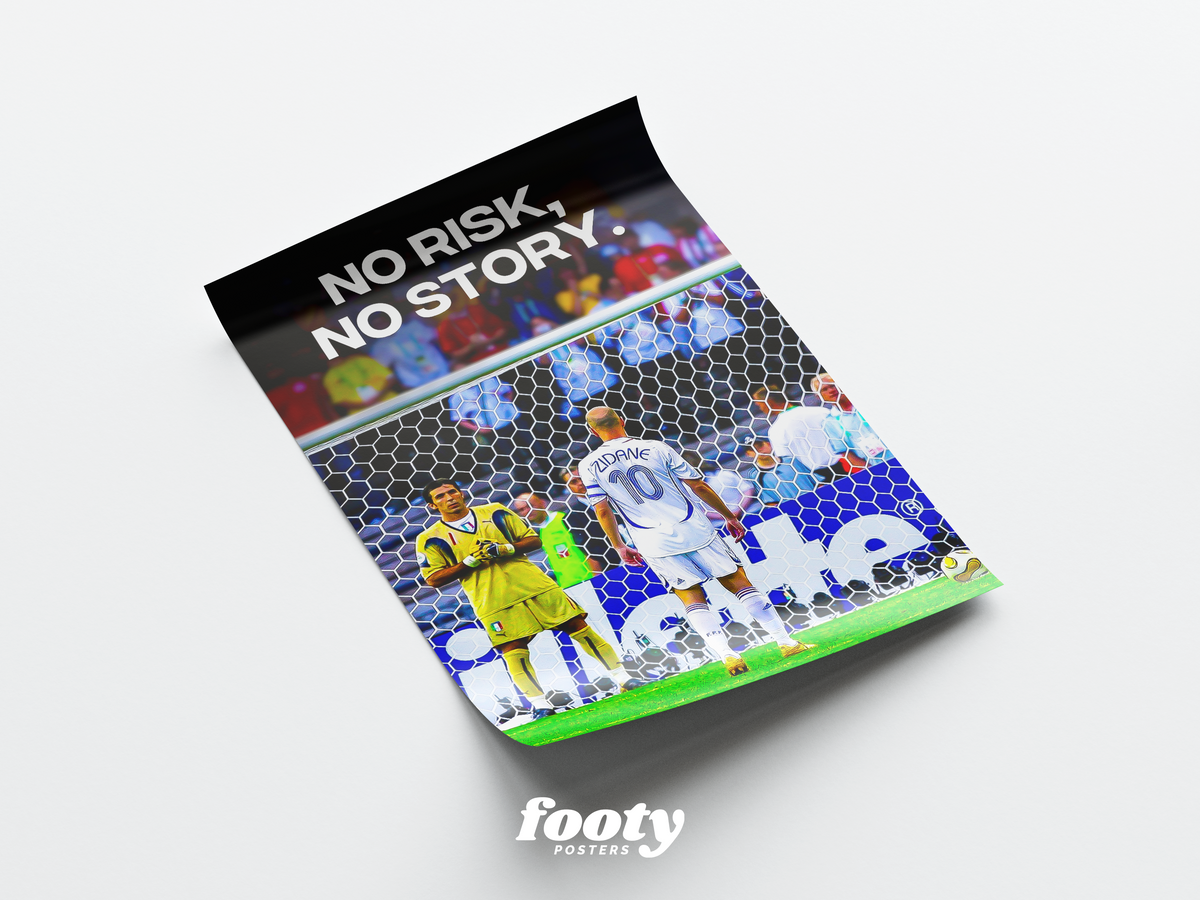 Zinedine Zidane 'No Risk No Story' Poster