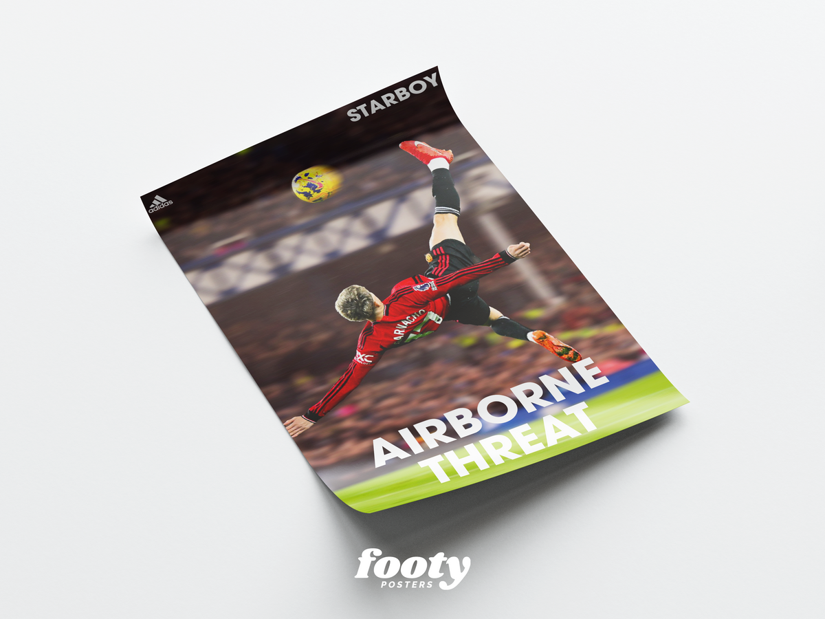 Garnacho 'Airborne Threat' Poster
