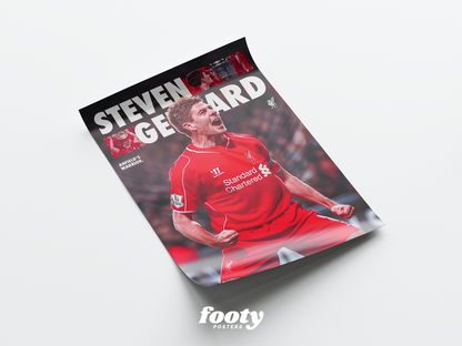Steven Gerrard 'Anfields Warrior' Poster