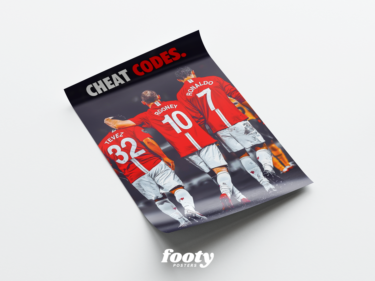 Tevez, Rooney & Ronaldo 'Cheat Codes' Poster