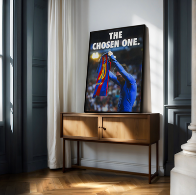 Poster „Der Auserwählte“ von Lionel Messi