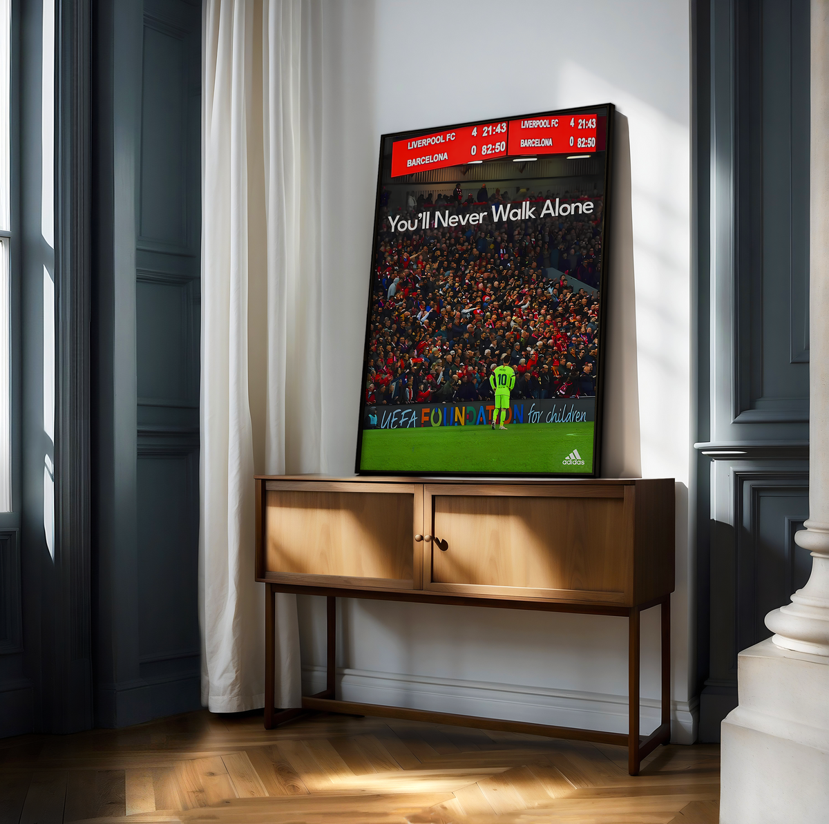Messi v Liverpool 'Walk Alone' Poster