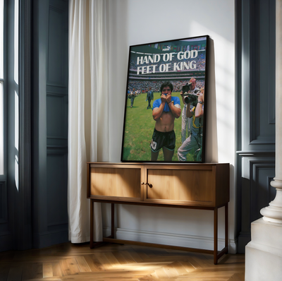 Hand Gottes Füße des Königs Poster