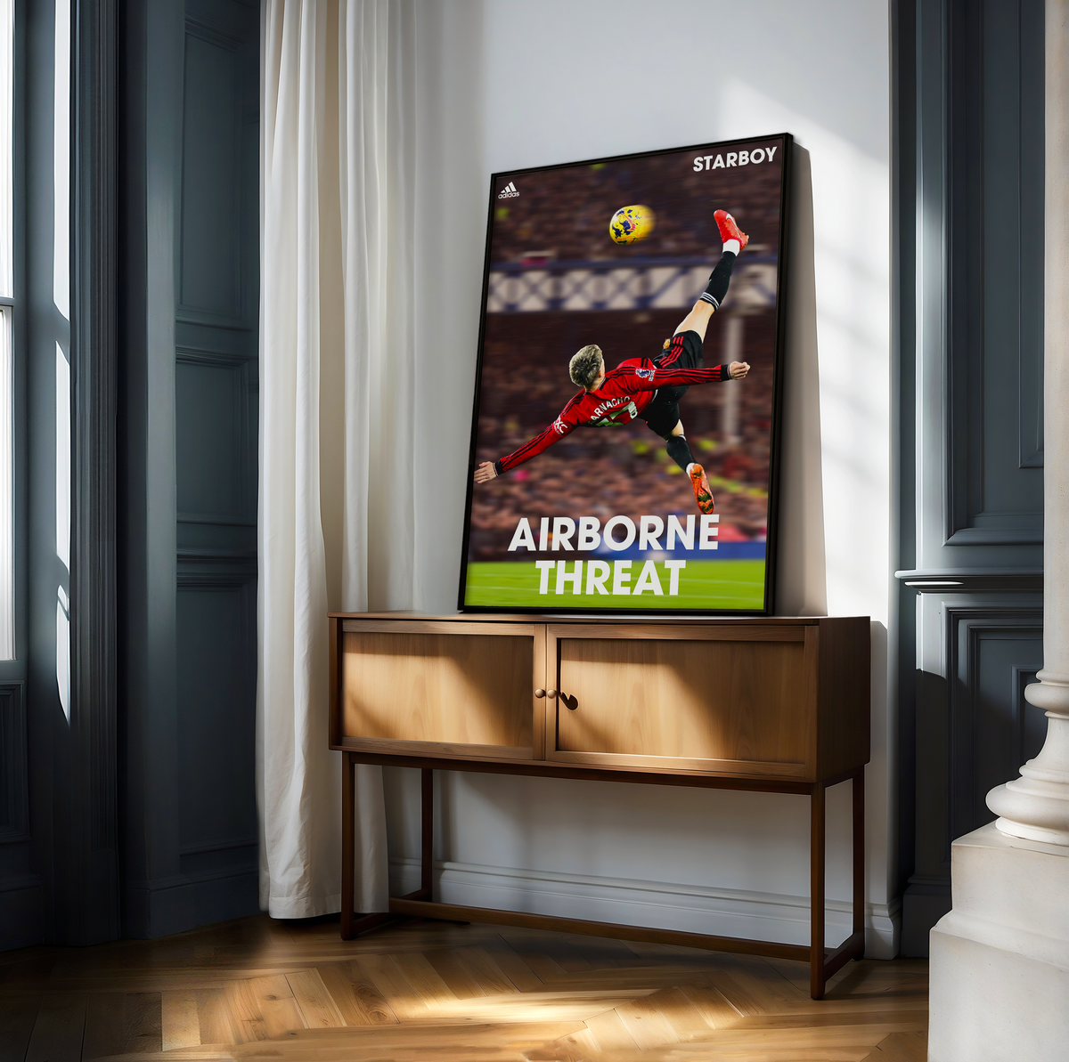 Garnacho 'Airborne Threat' Poster