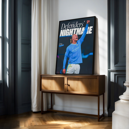 Erling Haaland 'Defenders Nightmare' Poster