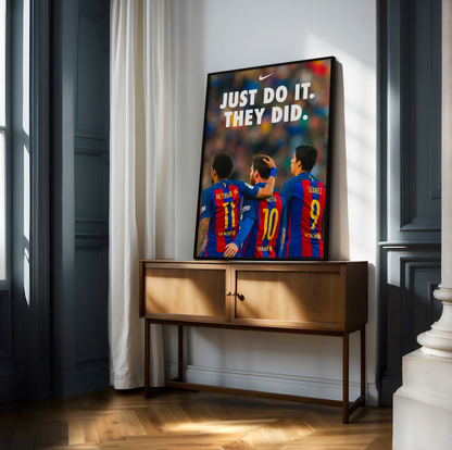 Poster Messi, Suárez und Neymar Jr.